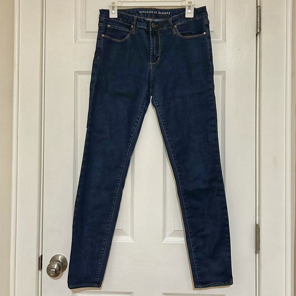 Articles of Society Blue Skinny Jeans Size 31 Mid-Rise Stretch Classic Denim